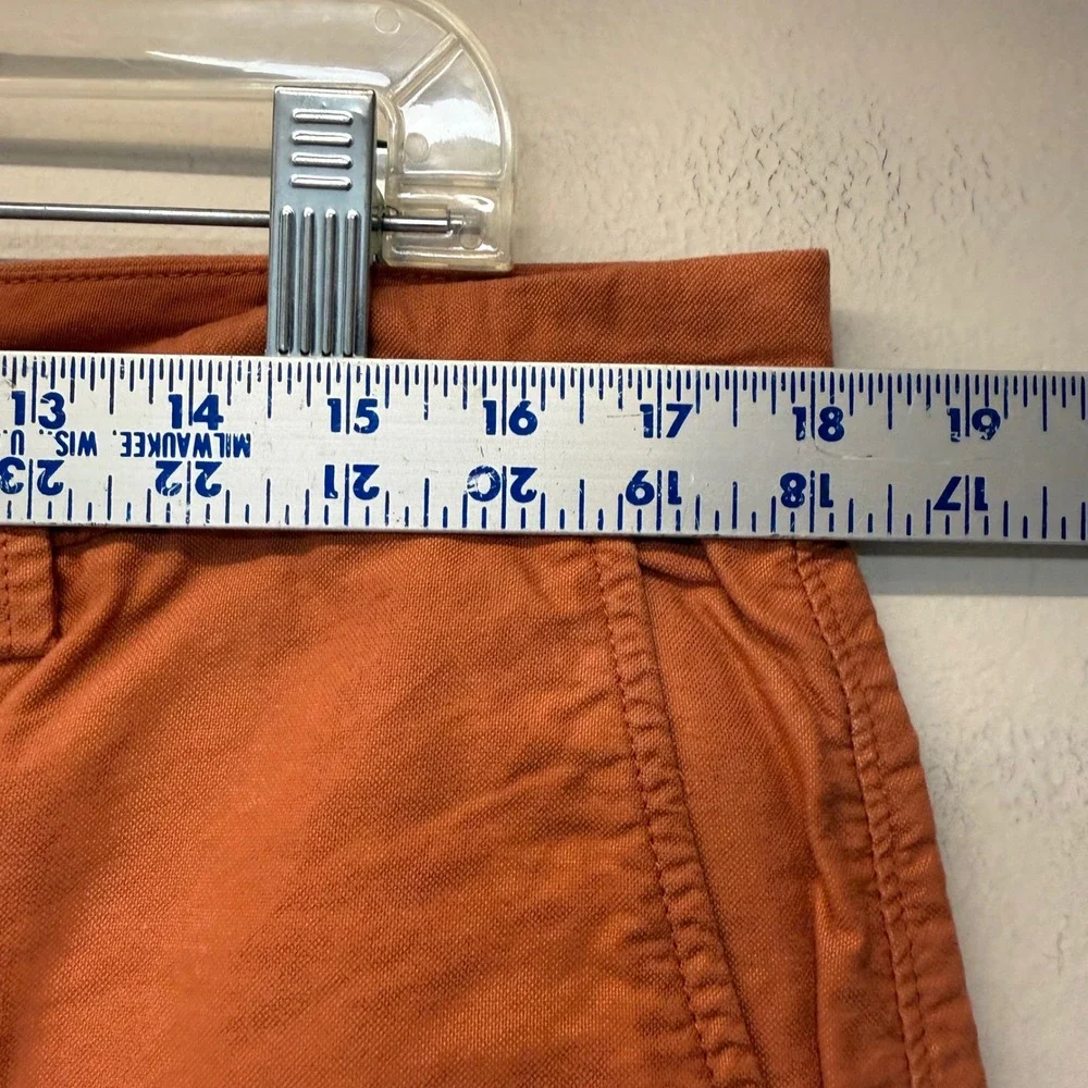 J.Crew Club Chino‎ Shorts Mens 34 Burnt Orange Excellent 10.5 Inseam Cotton